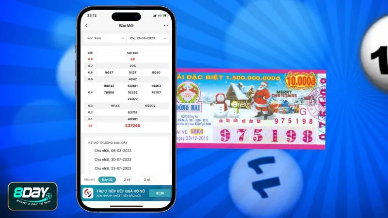 Kết quả xổ số của 8DAY được cập nhật theo thời gian thực