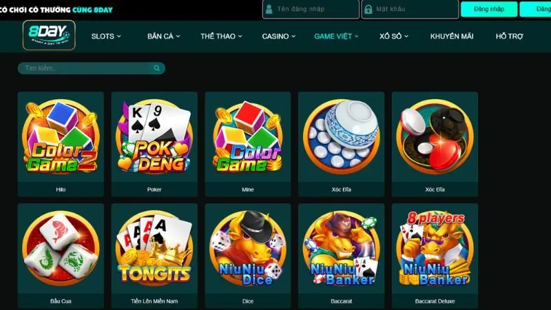 Kho game đa dạng tại nhà cái
